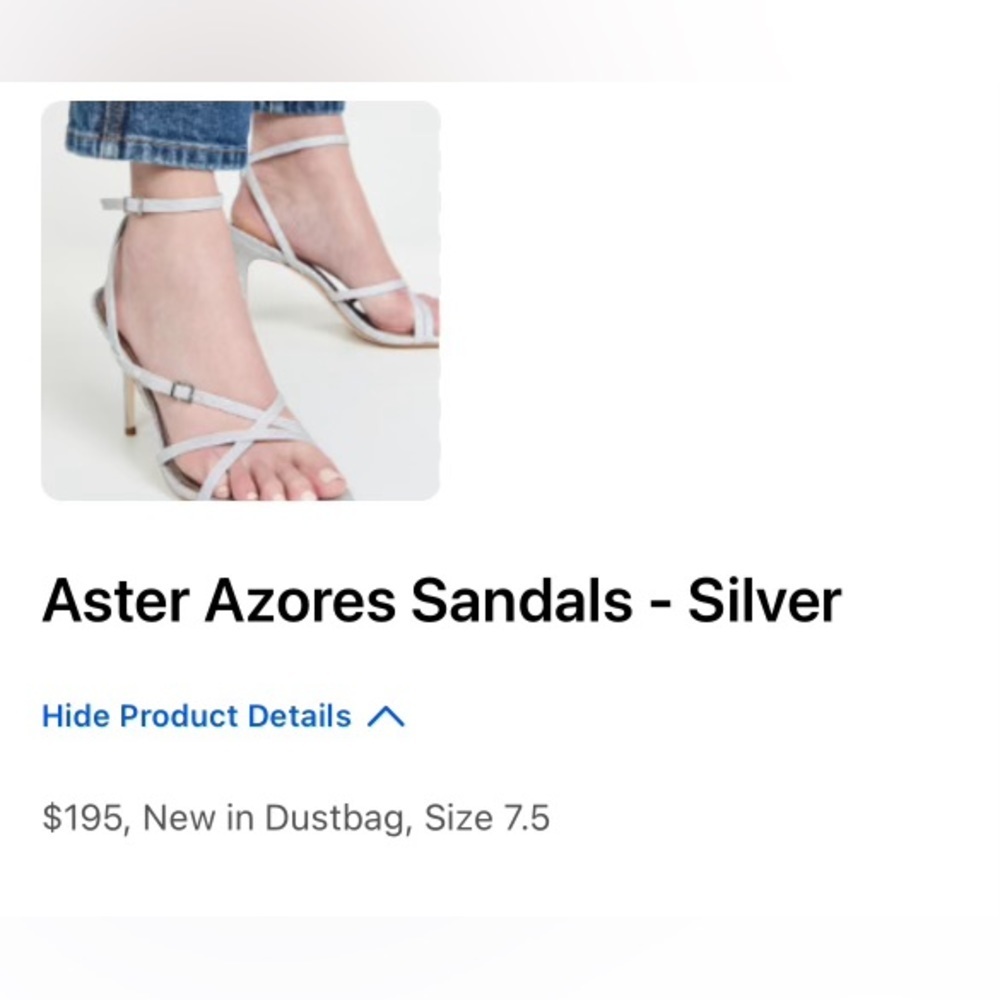 Aster Azores Sandals Size 7 New